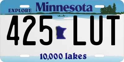 MN license plate 425LUT