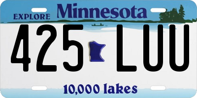 MN license plate 425LUU