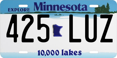 MN license plate 425LUZ