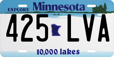MN license plate 425LVA