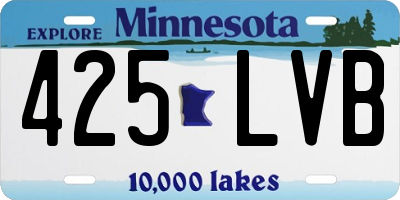 MN license plate 425LVB