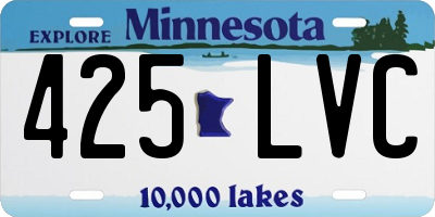 MN license plate 425LVC