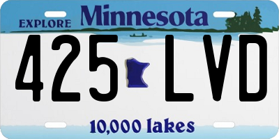 MN license plate 425LVD