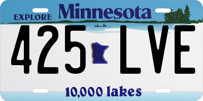 MN license plate 425LVE