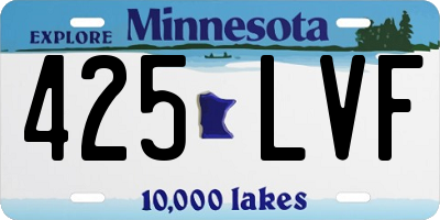 MN license plate 425LVF