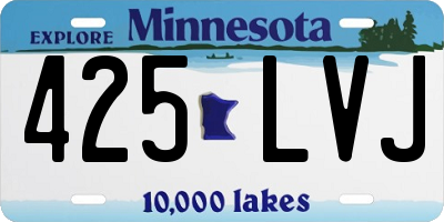 MN license plate 425LVJ