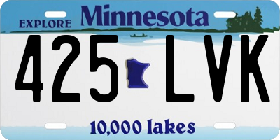 MN license plate 425LVK