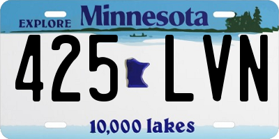 MN license plate 425LVN