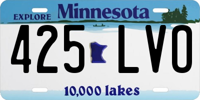MN license plate 425LVO