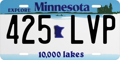 MN license plate 425LVP