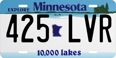 MN license plate 425LVR