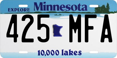 MN license plate 425MFA