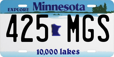 MN license plate 425MGS