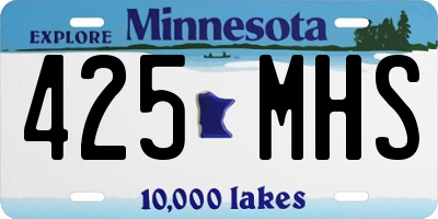 MN license plate 425MHS