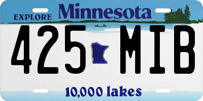 MN license plate 425MIB