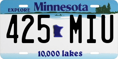 MN license plate 425MIU