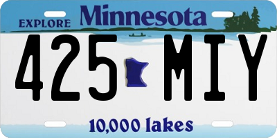 MN license plate 425MIY