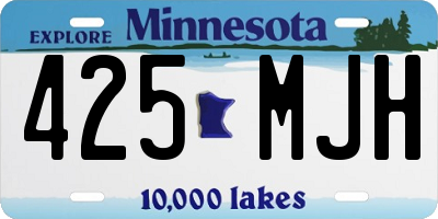 MN license plate 425MJH