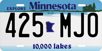 MN license plate 425MJO