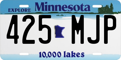 MN license plate 425MJP