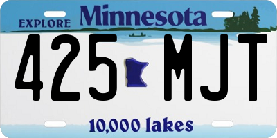 MN license plate 425MJT