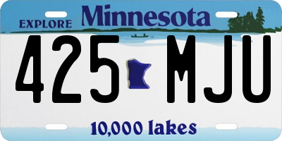 MN license plate 425MJU
