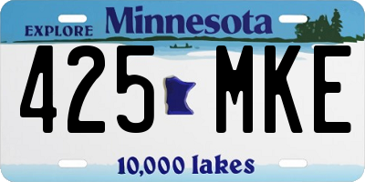 MN license plate 425MKE