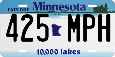 MN license plate 425MPH