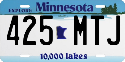 MN license plate 425MTJ