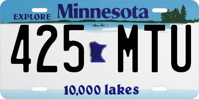 MN license plate 425MTU