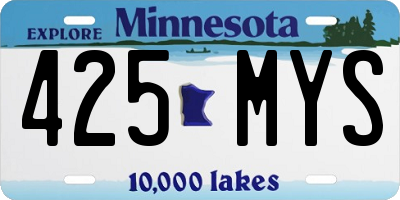 MN license plate 425MYS