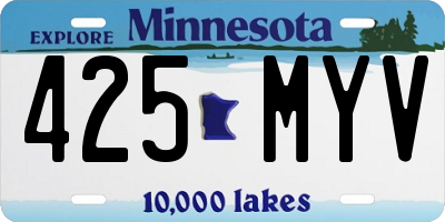 MN license plate 425MYV