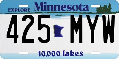 MN license plate 425MYW