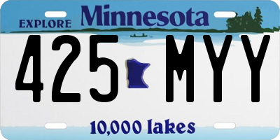 MN license plate 425MYY