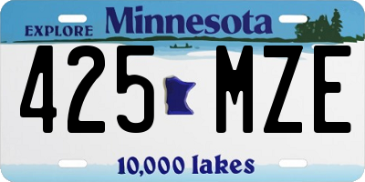 MN license plate 425MZE