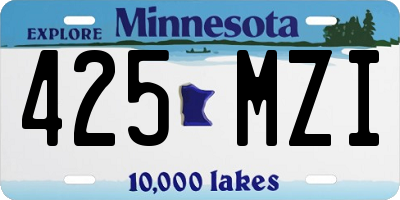 MN license plate 425MZI