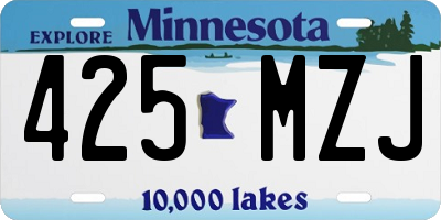 MN license plate 425MZJ