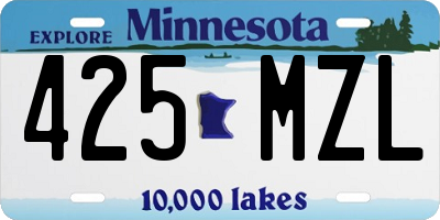 MN license plate 425MZL