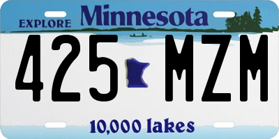 MN license plate 425MZM