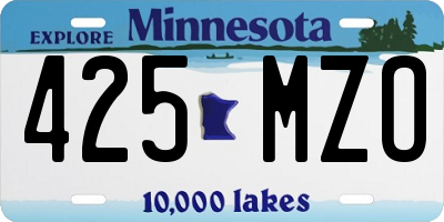 MN license plate 425MZO
