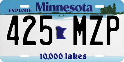 MN license plate 425MZP
