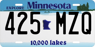 MN license plate 425MZQ