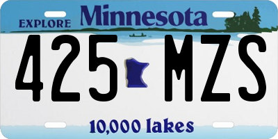 MN license plate 425MZS