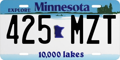 MN license plate 425MZT