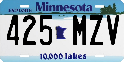 MN license plate 425MZV