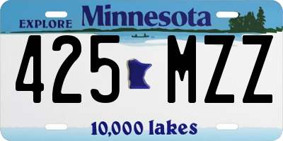 MN license plate 425MZZ