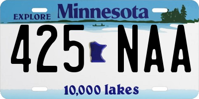 MN license plate 425NAA
