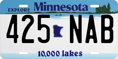 MN license plate 425NAB