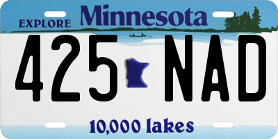 MN license plate 425NAD