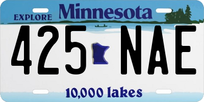 MN license plate 425NAE